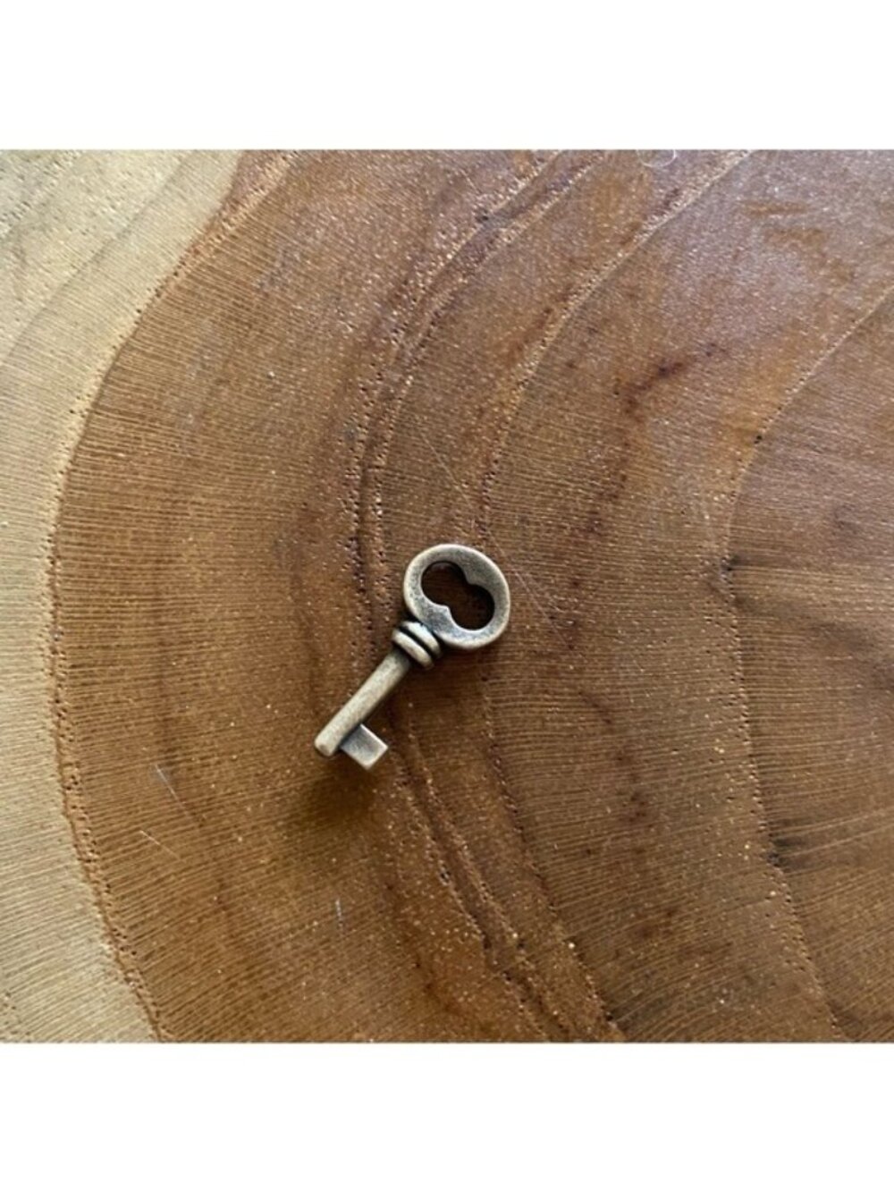 RETIRED James Avery Small Key Charm, Bronze